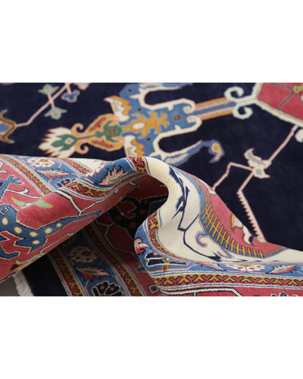 Heriz 9' 11" X 14' 6" Hand Knotted Wool Rug 9' 11" X 14' 6" (302 X 442) / Blue / Wool