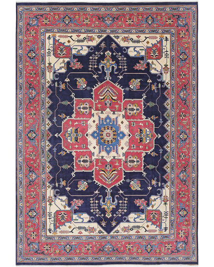 Heriz 9' 11" X 14' 6" Hand Knotted Wool Rug 9' 11" X 14' 6" (302 X 442) / Blue / Wool