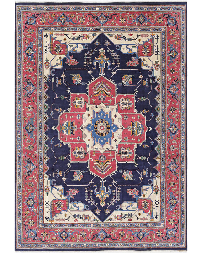 Heriz 9' 11" X 14' 6" Hand Knotted Wool Rug 9' 11" X 14' 6" (302 X 442) / Blue / Wool