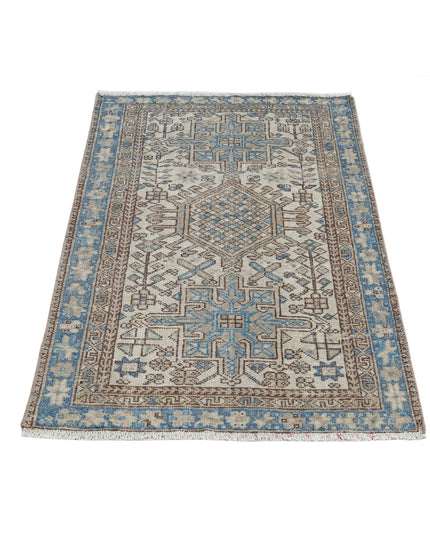 Heriz 3' 0" X 4' 5" Hand Knotted Wool Rug 3' 0" X 4' 5" (91 X 135) / Ivory / Wool