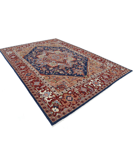 Heriz 8' 3" X 11' 4" Hand Knotted Wool Rug 8' 3" X 11' 4" (251 X 345) / Blue / Wool