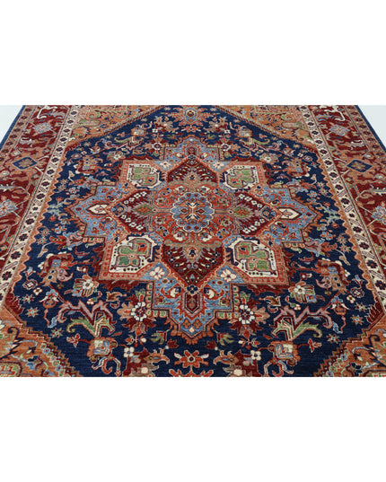Heriz 8' 3" X 11' 4" Hand Knotted Wool Rug 8' 3" X 11' 4" (251 X 345) / Blue / Wool