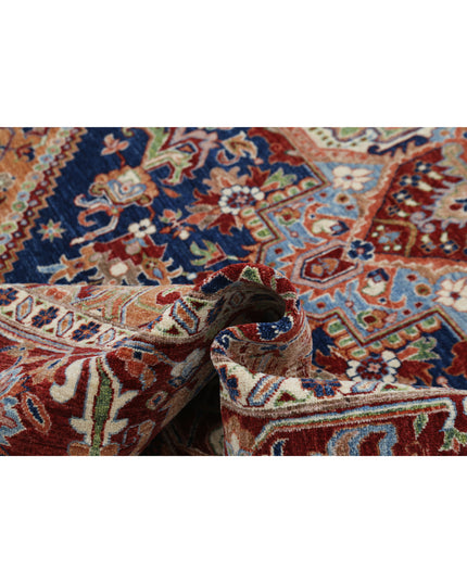 Heriz 8' 3" X 11' 4" Hand Knotted Wool Rug 8' 3" X 11' 4" (251 X 345) / Blue / Wool