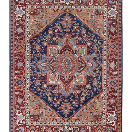 Heriz 8' 3" X 11' 4" Hand Knotted Wool Rug 8' 3" X 11' 4" (251 X 345) / Blue / Wool