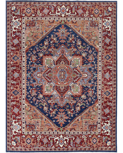 Heriz 8' 3" X 11' 4" Hand Knotted Wool Rug 8' 3" X 11' 4" (251 X 345) / Blue / Wool