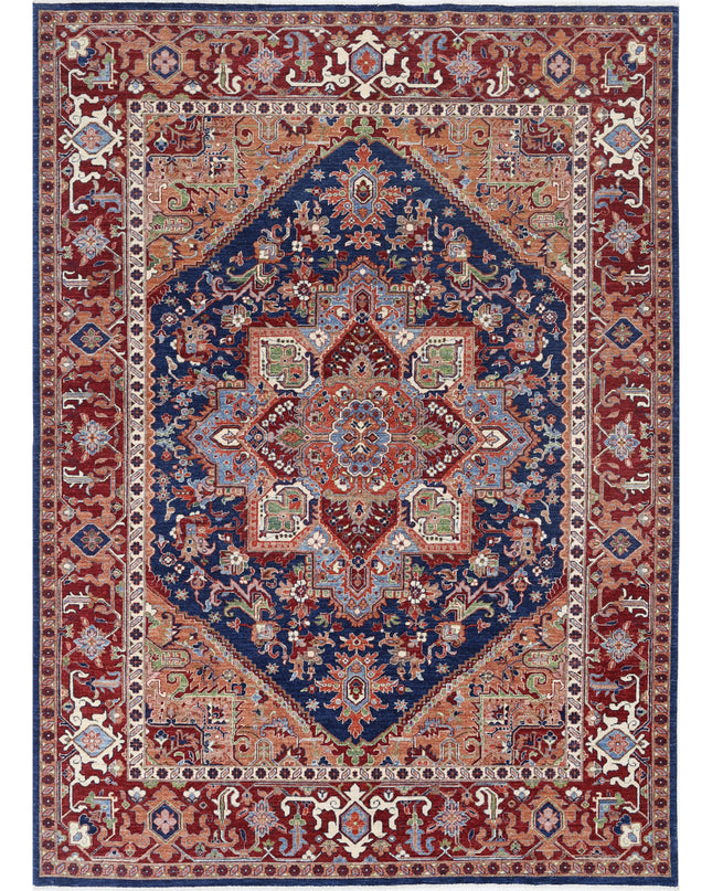 Heriz 8' 3" X 11' 4" Hand Knotted Wool Rug 8' 3" X 11' 4" (251 X 345) / Blue / Wool