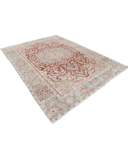 Heriz 7' 10" X 10' 10" Hand Knotted Wool Rug 7' 10" X 10' 10" (239 X 330) / Red / Wool