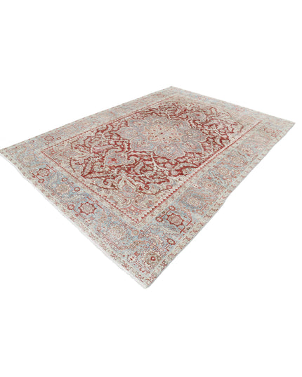 Heriz 7' 10" X 10' 10" Hand Knotted Wool Rug 7' 10" X 10' 10" (239 X 330) / Red / Wool