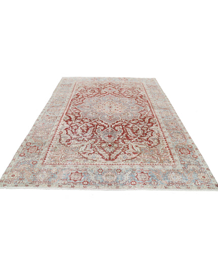 Heriz 7' 10" X 10' 10" Hand Knotted Wool Rug 7' 10" X 10' 10" (239 X 330) / Red / Wool