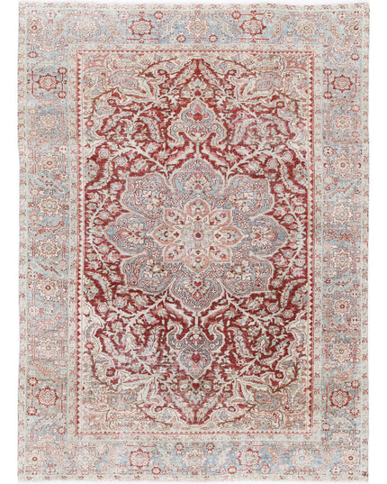 Heriz 7' 10" X 10' 10" Hand Knotted Wool Rug 7' 10" X 10' 10" (239 X 330) / Red / Wool