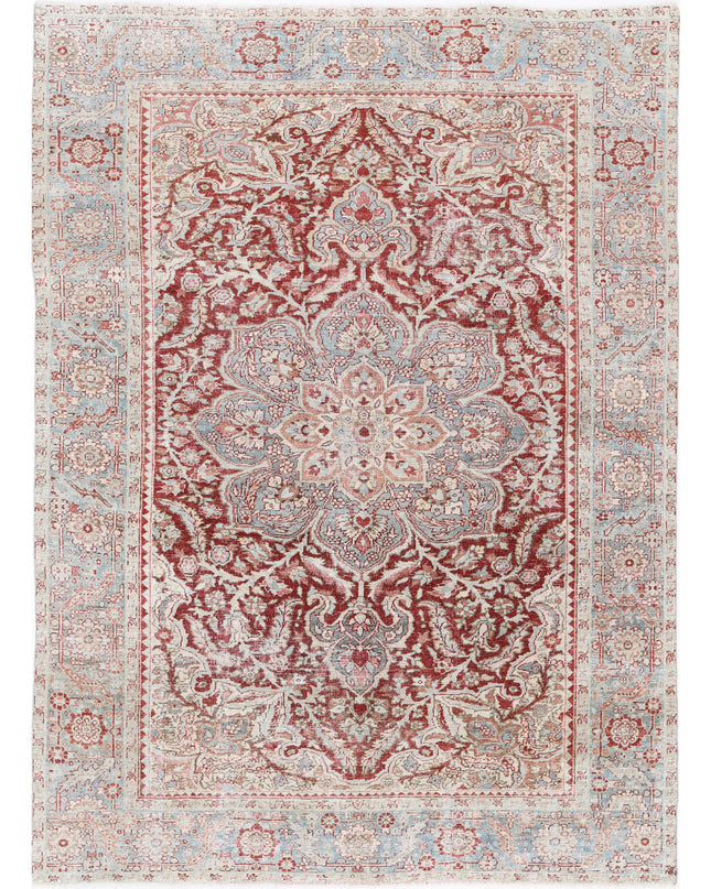 Heriz 7' 10" X 10' 10" Hand Knotted Wool Rug 7' 10" X 10' 10" (239 X 330) / Red / Wool
