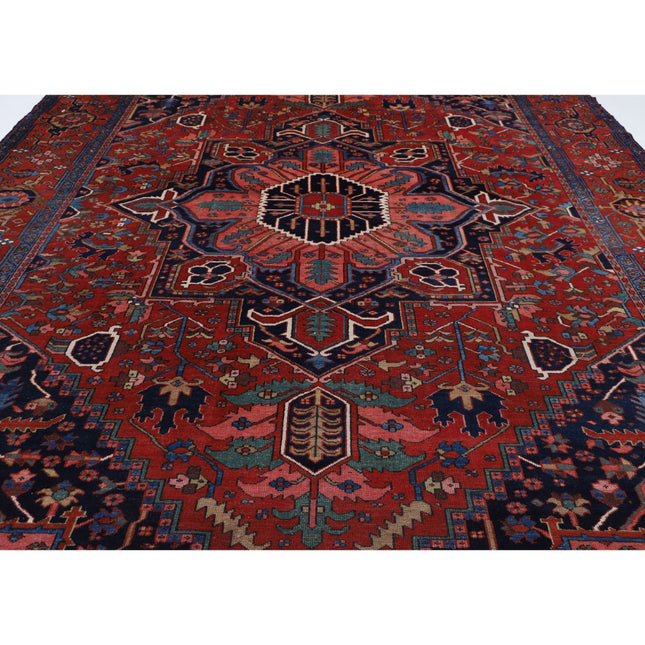 Heriz 11' 1" X 15' 2" Hand Knotted Wool Rug 11' 1" X 15' 2" (338 X 462) / Red / Red