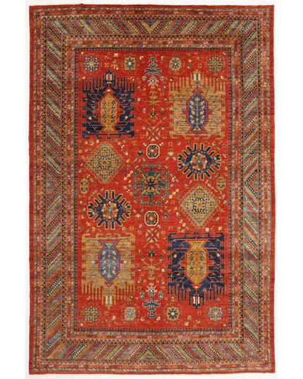 Humna 9' 6" X 14' 0" Hand Knotted Wool Rug 9' 6" X 14' 0" (290 X 427) / Rust / Wool