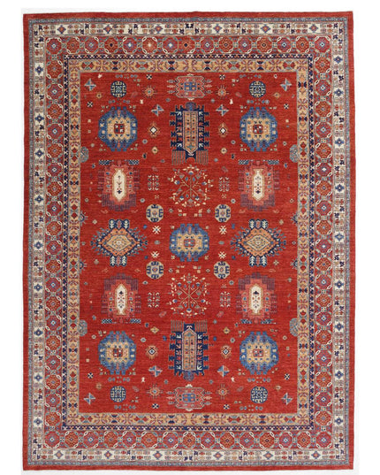 Humna 10' 0" X 13' 7" Hand Knotted Wool Rug 10' 0" X 13' 7" (305 X 414) / Red / Wool