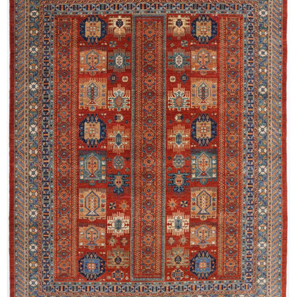 Humna 11' 11" X 14' 8" Hand Knotted Wool Rug 11' 11" X 14' 8" (363 X 447) / Red / Wool