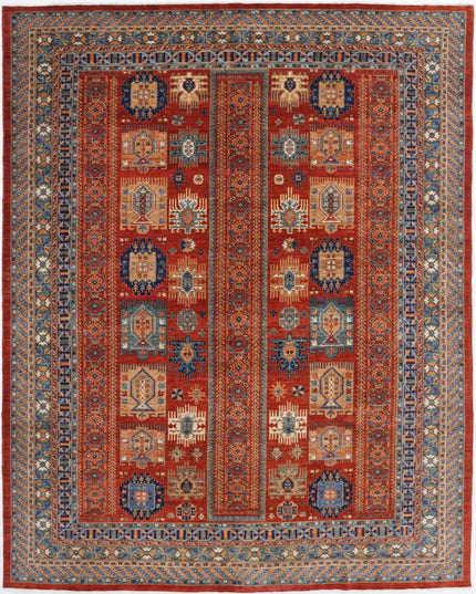 Humna 11' 11" X 14' 8" Hand Knotted Wool Rug 11' 11" X 14' 8" (363 X 447) / Red / Wool