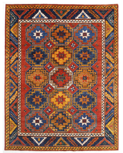 Humna 7' 2" X 9' 3" Hand Knotted Wool Rug 7' 2" X 9' 3" (219 X 282) / Rust / Wool