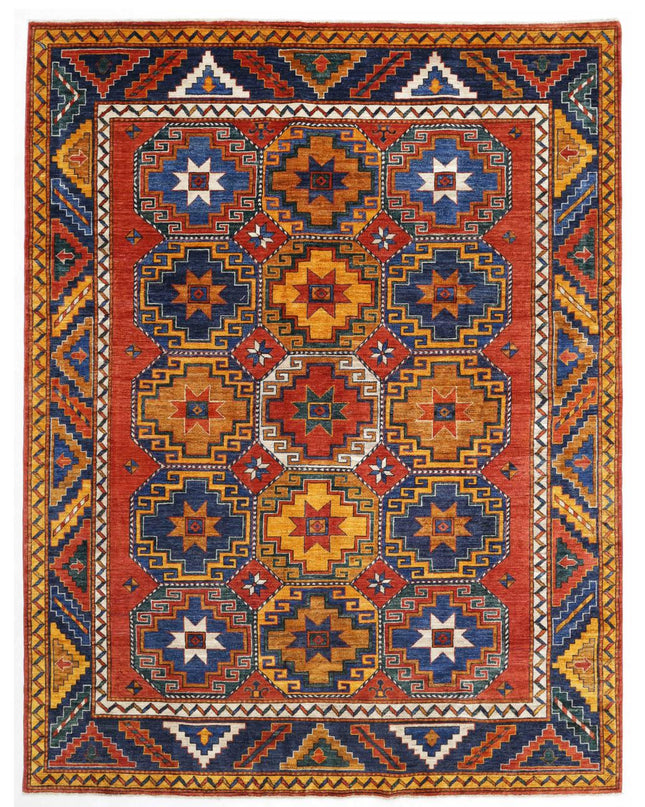 Humna 7' 2" X 9' 3" Hand Knotted Wool Rug 7' 2" X 9' 3" (219 X 282) / Rust / Wool