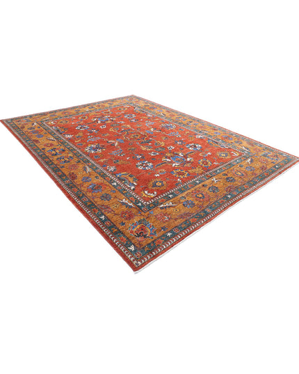 Humna 8' 10" X 11' 8" Hand Knotted Wool Rug 8' 10" X 11' 8" (269 X 356) / Rust / Wool