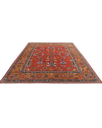 Humna 8' 10" X 11' 8" Hand Knotted Wool Rug 8' 10" X 11' 8" (269 X 356) / Rust / Wool