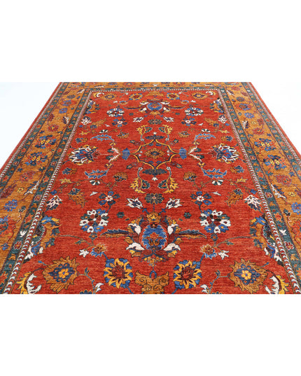 Humna 8' 10" X 11' 8" Hand Knotted Wool Rug 8' 10" X 11' 8" (269 X 356) / Rust / Wool