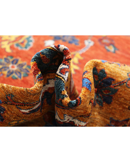 Humna 8' 10" X 11' 8" Hand Knotted Wool Rug 8' 10" X 11' 8" (269 X 356) / Rust / Wool