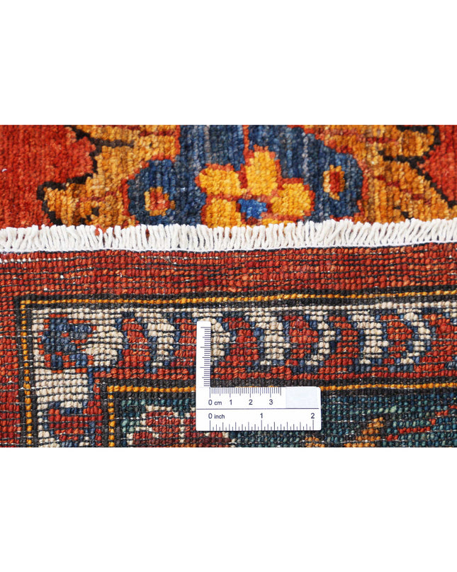 Humna 8' 10" X 11' 8" Hand Knotted Wool Rug 8' 10" X 11' 8" (269 X 356) / Rust / Wool