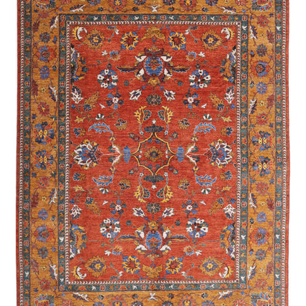 Humna 8' 10" X 11' 8" Hand Knotted Wool Rug 8' 10" X 11' 8" (269 X 356) / Rust / Wool
