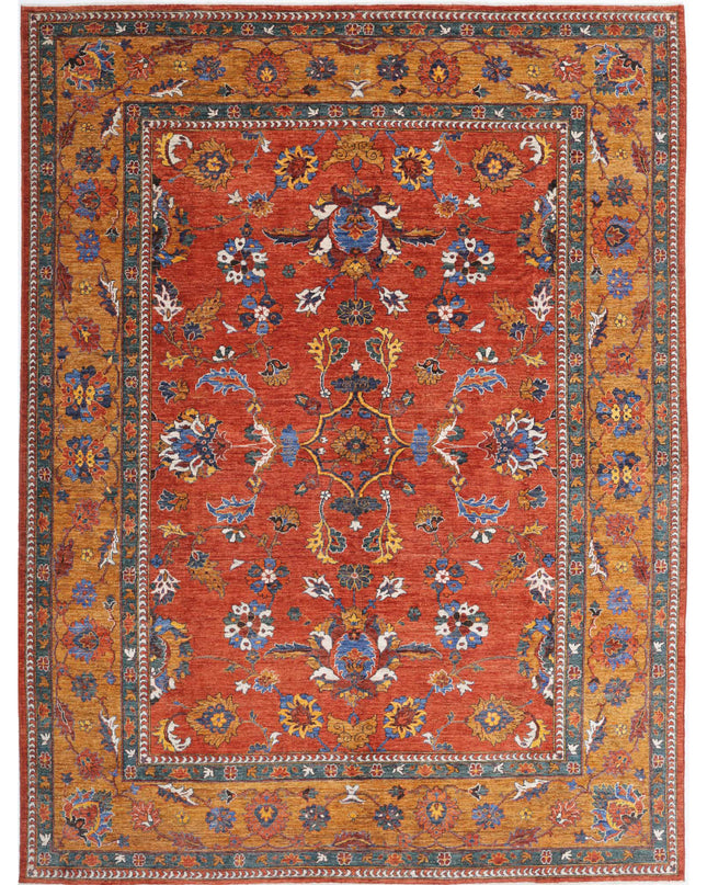 Humna 8' 10" X 11' 8" Hand Knotted Wool Rug 8' 10" X 11' 8" (269 X 356) / Rust / Wool