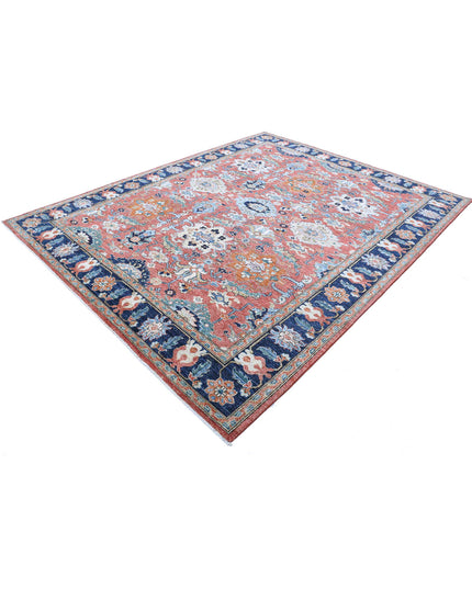 Humna 7' 10" X 9' 10" Hand Knotted Wool Rug 7' 10" X 9' 10" (239 X 300) / Red / Wool