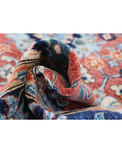 Humna 7' 10" X 9' 10" Hand Knotted Wool Rug 7' 10" X 9' 10" (239 X 300) / Red / Wool