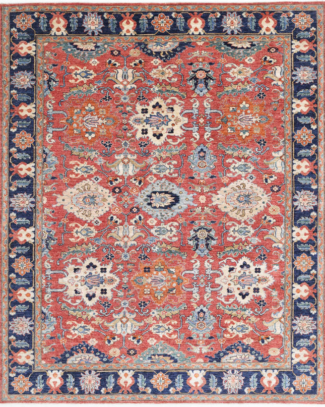 Humna 7' 10" X 9' 10" Hand Knotted Wool Rug 7' 10" X 9' 10" (239 X 300) / Red / Wool