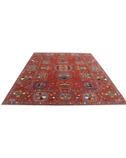 Humna 8' 4" X 9' 7" Hand Knotted Wool Rug 8' 4" X 9' 7" (254 X 292) / Red / Wool