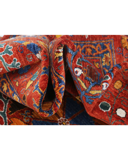 Humna 8' 4" X 9' 7" Hand Knotted Wool Rug 8' 4" X 9' 7" (254 X 292) / Red / Wool