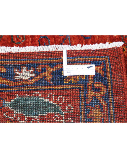 Humna 8' 4" X 9' 7" Hand Knotted Wool Rug 8' 4" X 9' 7" (254 X 292) / Red / Wool