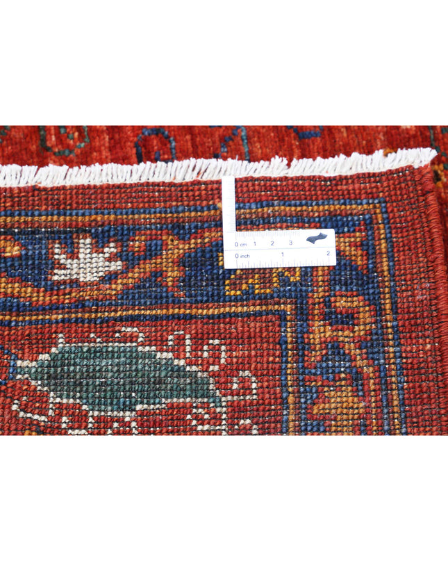 Humna 8' 4" X 9' 7" Hand Knotted Wool Rug 8' 4" X 9' 7" (254 X 292) / Red / Wool