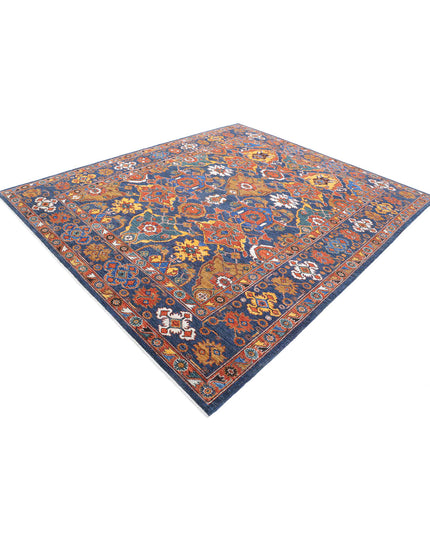 Humna 8' 3" X 9' 11" Hand Knotted Wool Rug 8' 3" X 9' 11" (251 X 302) / Blue / Wool