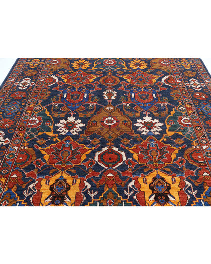 Humna 8' 3" X 9' 11" Hand Knotted Wool Rug 8' 3" X 9' 11" (251 X 302) / Blue / Wool