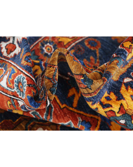 Humna 8' 3" X 9' 11" Hand Knotted Wool Rug 8' 3" X 9' 11" (251 X 302) / Blue / Wool