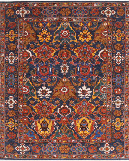 Humna 8' 3" X 9' 11" Hand Knotted Wool Rug 8' 3" X 9' 11" (251 X 302) / Blue / Wool
