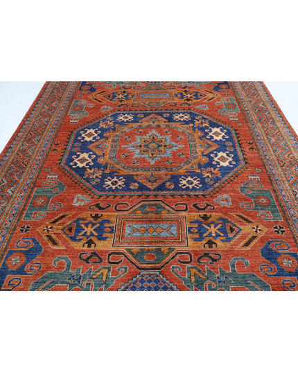 Humna 8' 5" X 10' 1" Hand Knotted Wool Rug 8' 5" X 10' 1" (257 X 307) / Rust / Wool