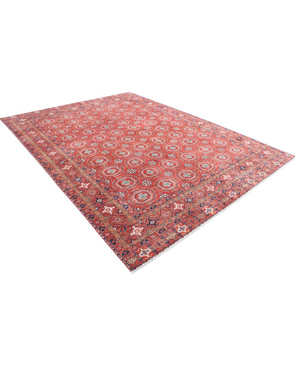 Humna 8' 11" X 11' 10" Hand Knotted Wool Rug 8' 11" X 11' 10" (272 X 361) / Red / Wool