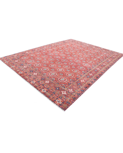 Humna 8' 11" X 11' 10" Hand Knotted Wool Rug 8' 11" X 11' 10" (272 X 361) / Red / Wool