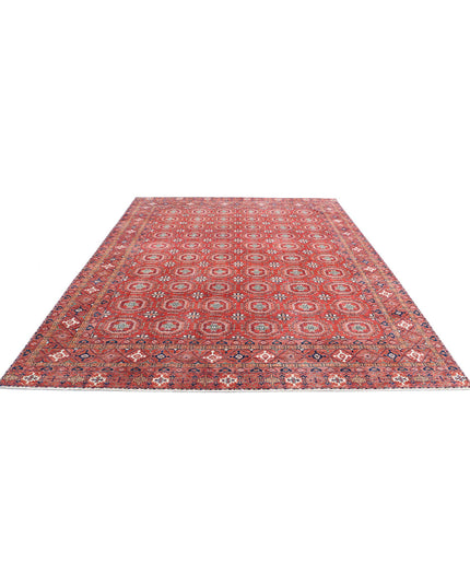 Humna 8' 11" X 11' 10" Hand Knotted Wool Rug 8' 11" X 11' 10" (272 X 361) / Red / Wool