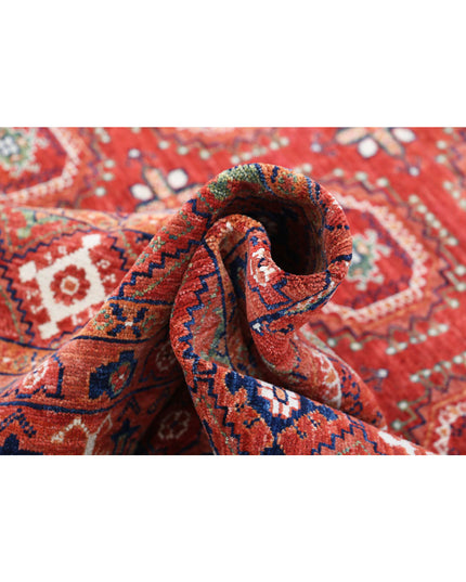 Humna 8' 11" X 11' 10" Hand Knotted Wool Rug 8' 11" X 11' 10" (272 X 361) / Red / Wool