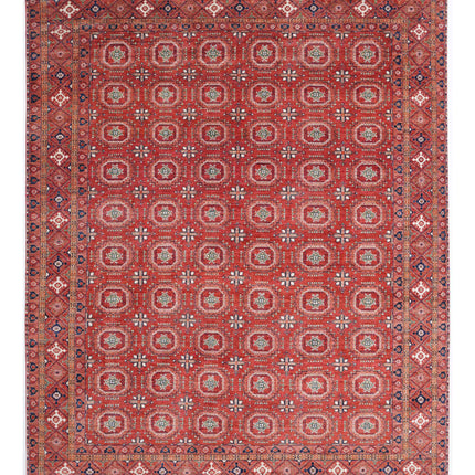 Humna 8' 11" X 11' 10" Hand Knotted Wool Rug 8' 11" X 11' 10" (272 X 361) / Red / Wool