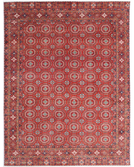 Humna 8' 11" X 11' 10" Hand Knotted Wool Rug 8' 11" X 11' 10" (272 X 361) / Red / Wool