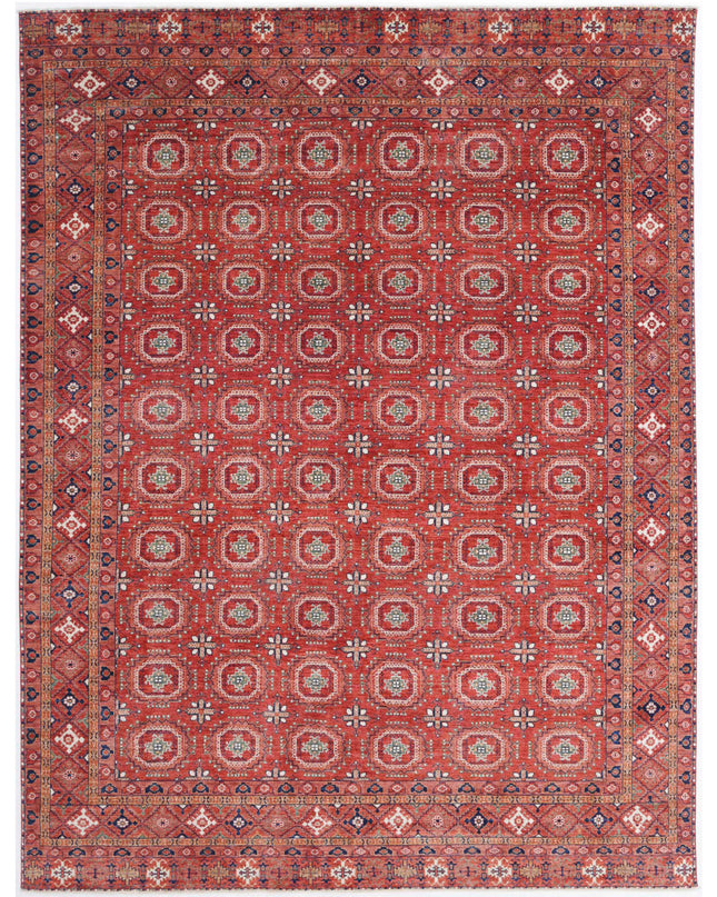 Humna 8' 11" X 11' 10" Hand Knotted Wool Rug 8' 11" X 11' 10" (272 X 361) / Red / Wool