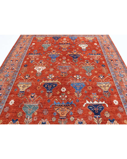 Humna 8' 4" X 10' 0" Hand Knotted Wool Rug 8' 4" X 10' 0" (254 X 305) / Red / Wool