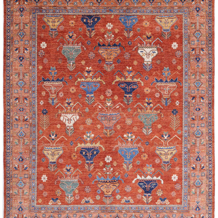 Humna 8' 4" X 10' 0" Hand Knotted Wool Rug 8' 4" X 10' 0" (254 X 305) / Red / Wool